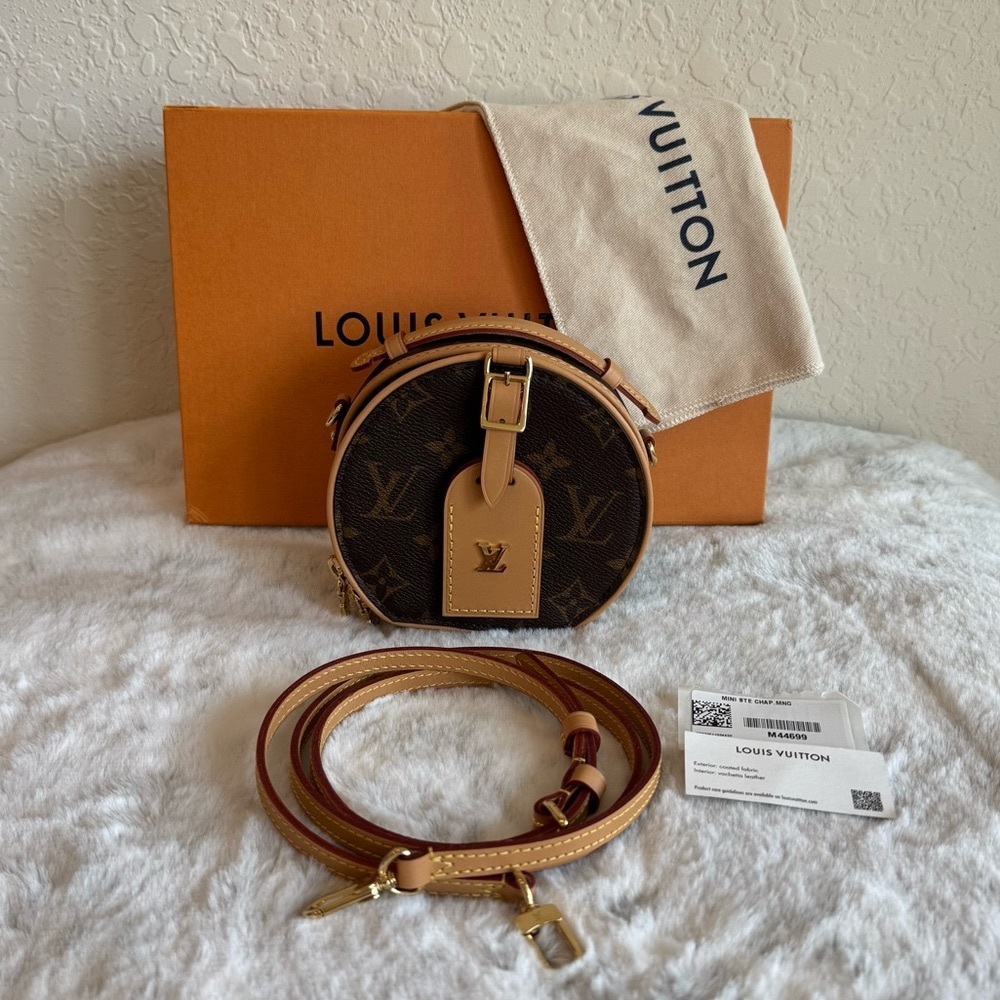 Louis Vuitton Mini Boîte Chapeau Monogram Crossbody Bag Complete Set P0214